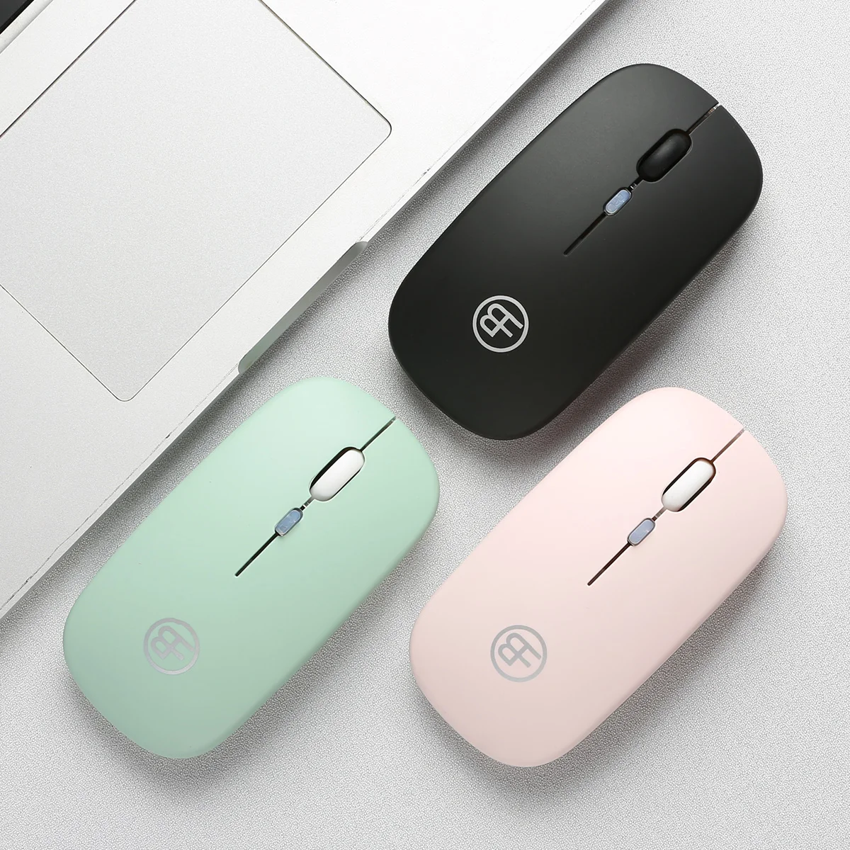 Ratón Inalámbrico de Modo Dual, Compatible con Bluetooth, 2.4G, Recargable, RGB, Ergonómico, Silencioso, para PC, iPad, Laptop, Teléfono, TV, Juegos