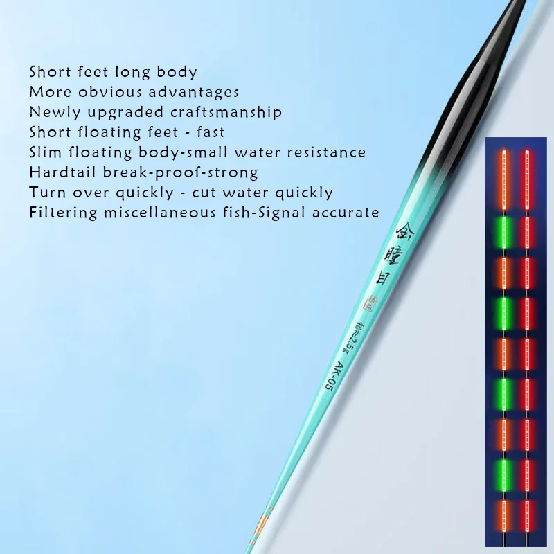 Long body Fishing Float Gravity Sensing Slender High Sensitivity Electronic LED Float Biting Hook Turning Red Fishing Equipment