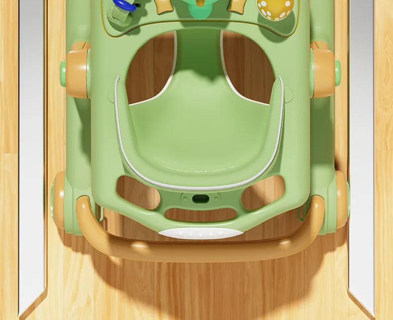 Dino Folding Baby Walker Multi-Function Anti Rollover Can Sit With Music Baby Walking Trolley Baby Stroller For 6-18 Months