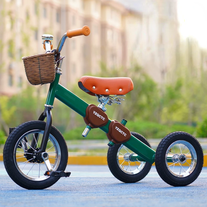 Retro Children's Tricycle, Pedal Bike Tricycle for Children From 1 To 3 Years Old Baby,High Carbon Steel Frame Tricycle for Kids