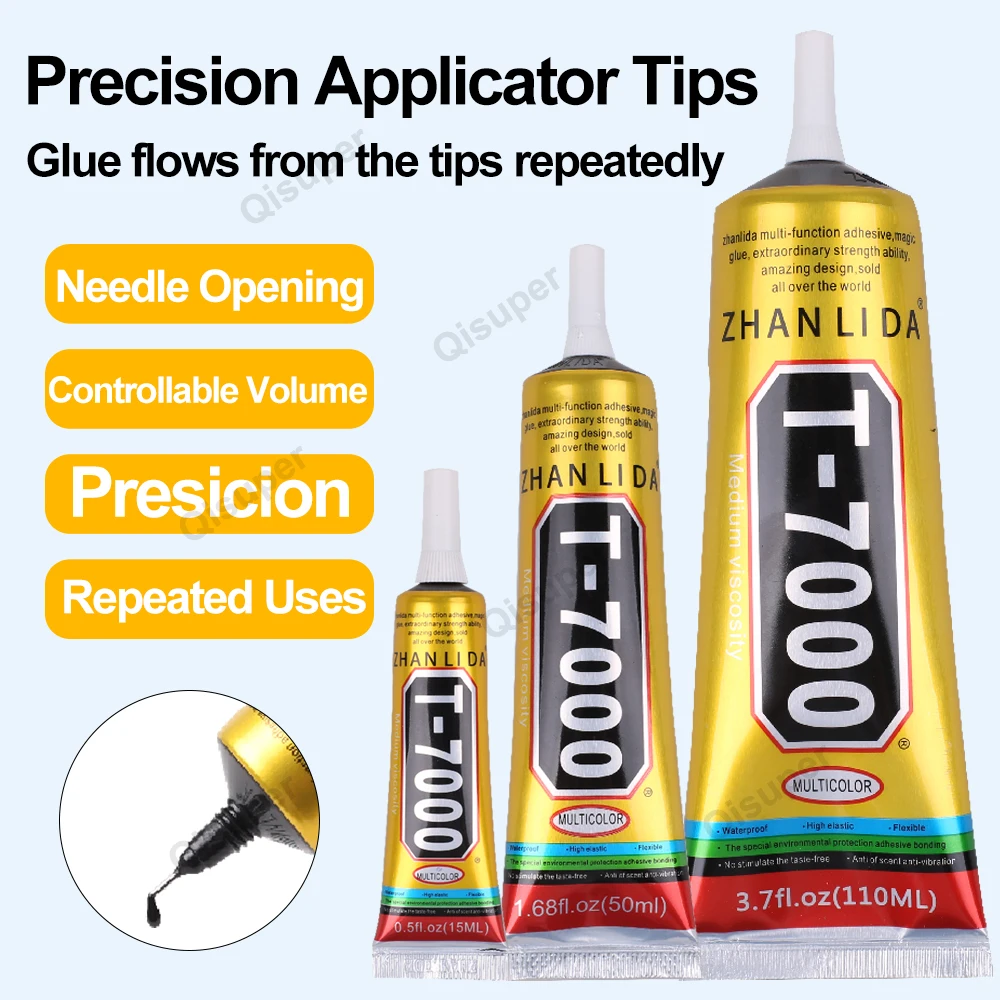 Waterproof Phone Repair Glue Black Epoxy Speaker Earphone Electronic Back Cover Screen Display Soft Adhesive Precision Tool Kit 5