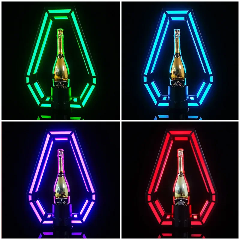 Rechargeable LED Champagne Wine Bottle Glorifier Display Stand VIP Presenter Service for Night Club Lounge Bar Party Decoration