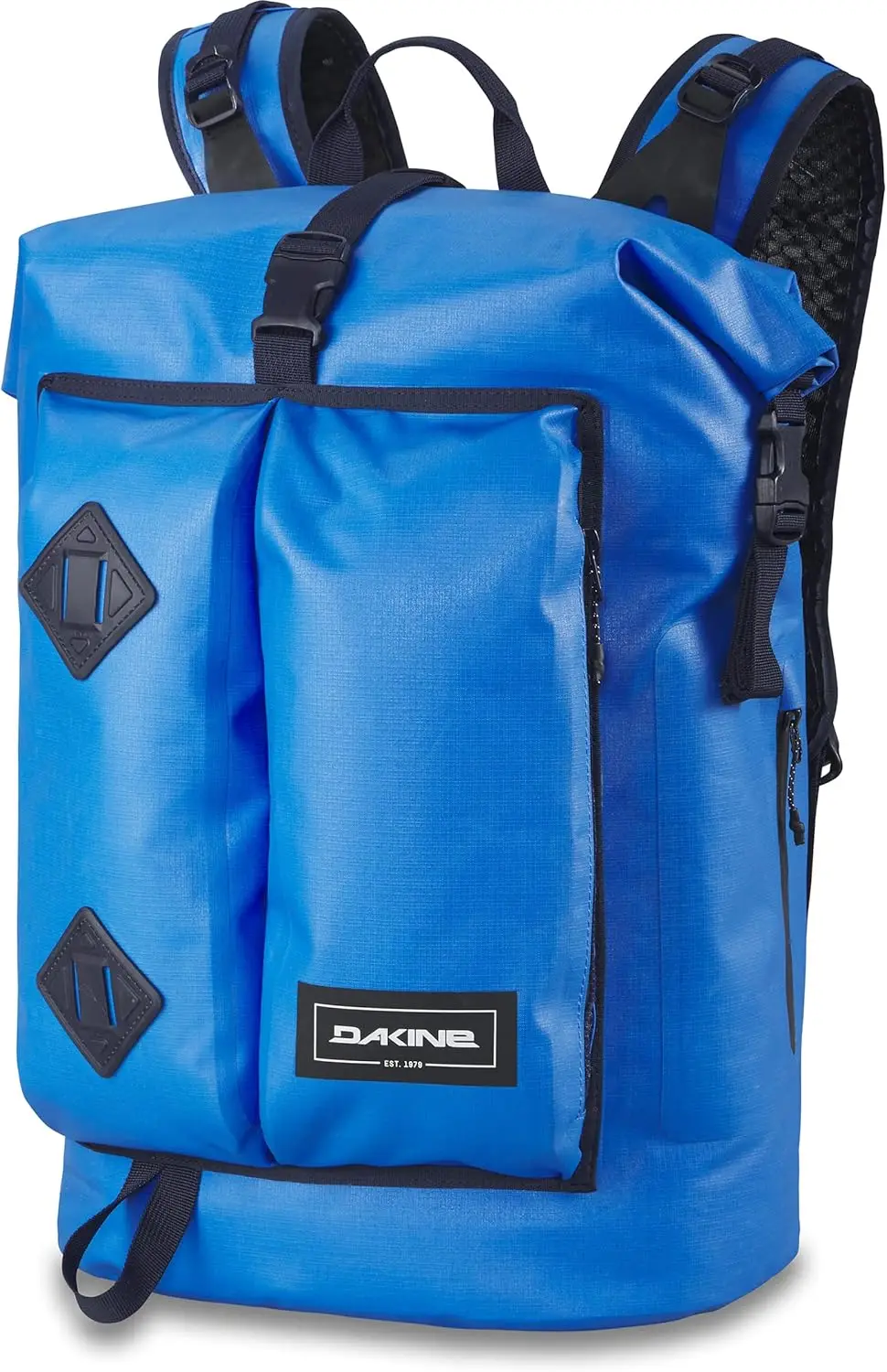 Dry Pack 36L-Deep Blue, One Size，Waterproof welded construction with roll top closure, Welded front stash pockets