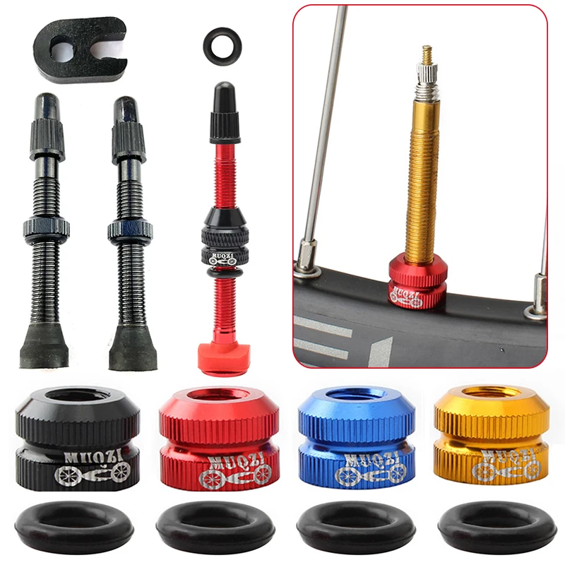 1/2Pcs Mountain Bike Valve screw on 40/60MM Aluminum Alloy Tubeless