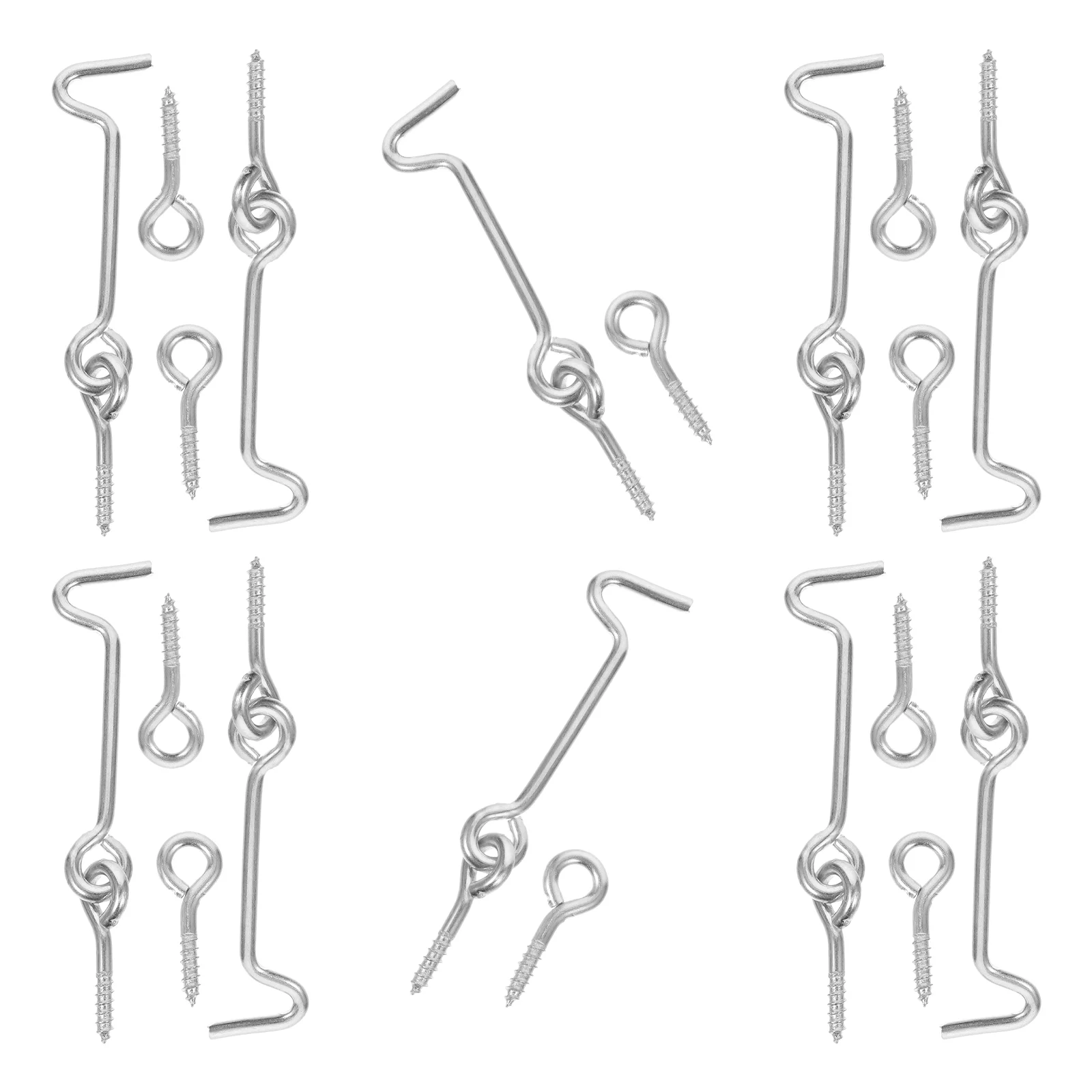 10 Sets Window Barn Door Hook Barn Lock Safety Latches Locks Screen Cabin Eye Iron Galvanized barn door locks