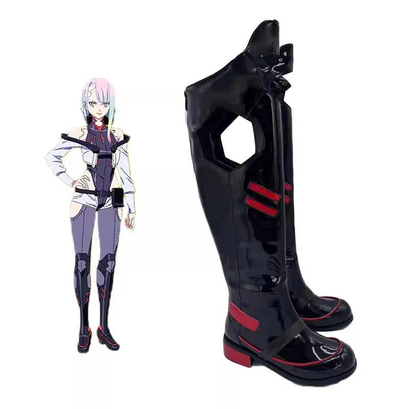 Cyberpunk Edgerunners Lucy-Inspired PU High Heel Boots
