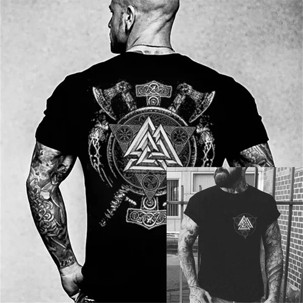 T-shirt Homme OM3 Apache-Skull - Motif Indien Guerrier - 100% Coton - Tailles S à 5XL - Coupe Classique T-shirt Casual Grande Taille