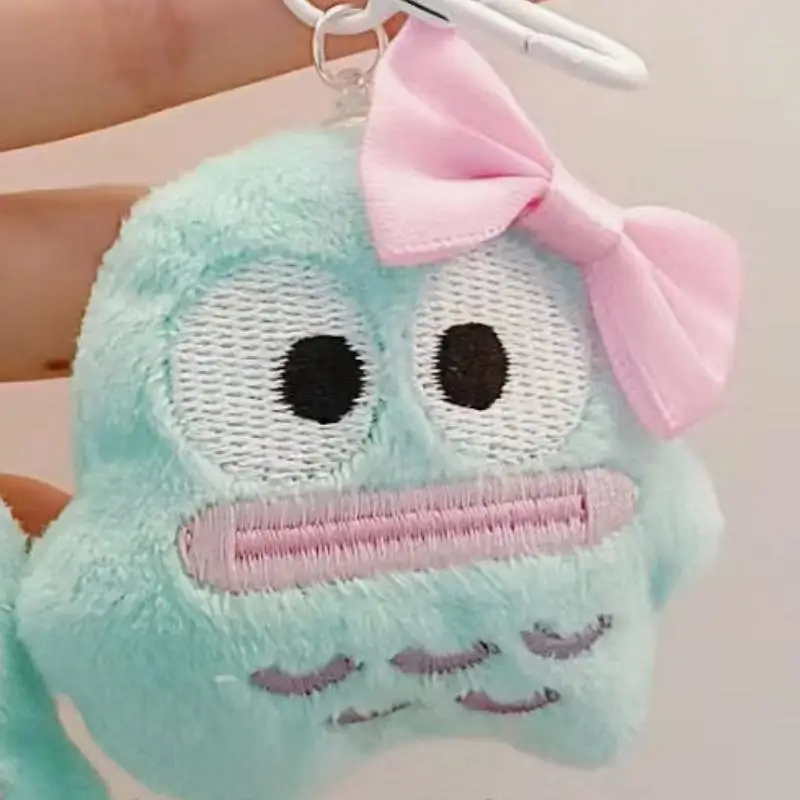 Plush Keychain Key Chain Kawaii Sanrio Hangyodon Plush Keychain Cartoon Anime Ugly Cute Ugly Fish Plush Pendant Stuffed Toys Bag Decoration Girl Gifts