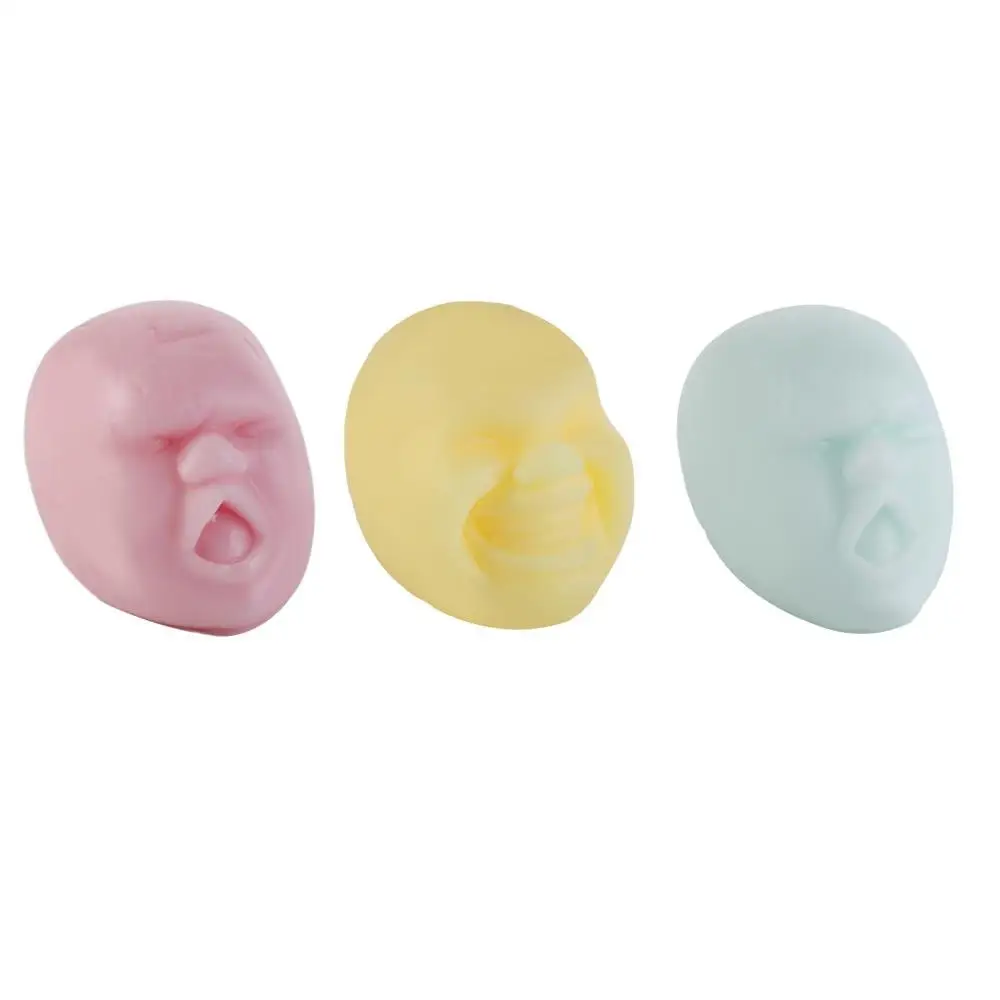 

Шарик-фиджет с лицом человека, забавный мяч-фиджет из термопластичной резины