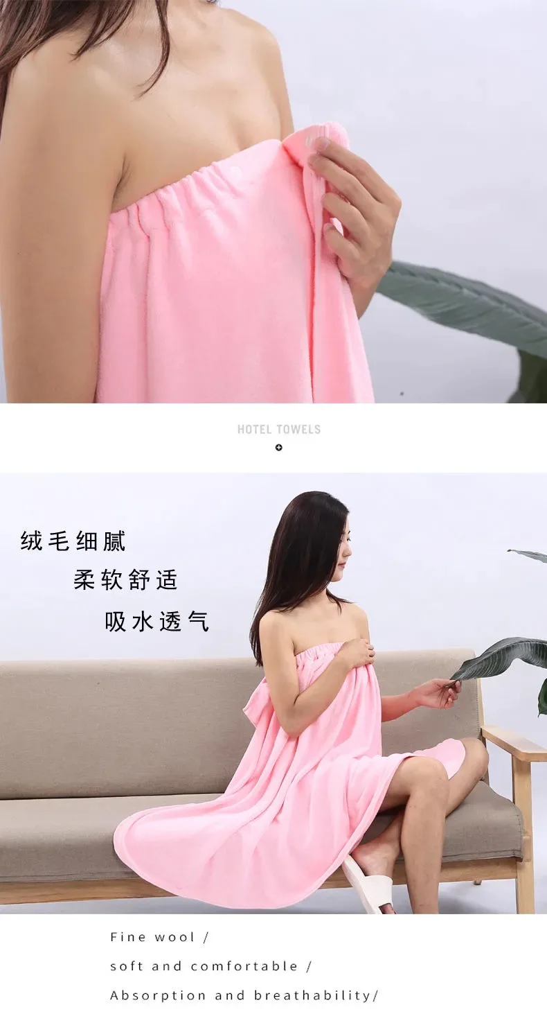 Description Picture 6 of itemFemale Soft Bath Towel Microfiber Bathrobe Woman Shower for Adults for Home Textiles Bath and Sauna Towels Bathroom Quick Drying