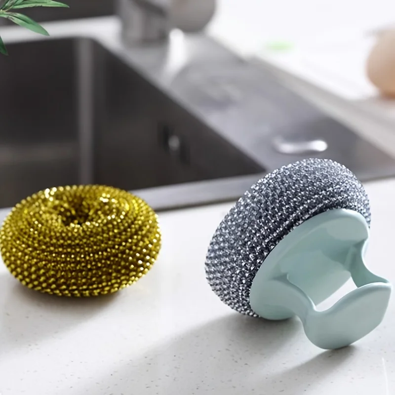 Cleaning Ball Brush Removable Cleaning Brush Pots and Pans Brush Kitchen Cleaning Tools Household Cleaning Brush Random colour