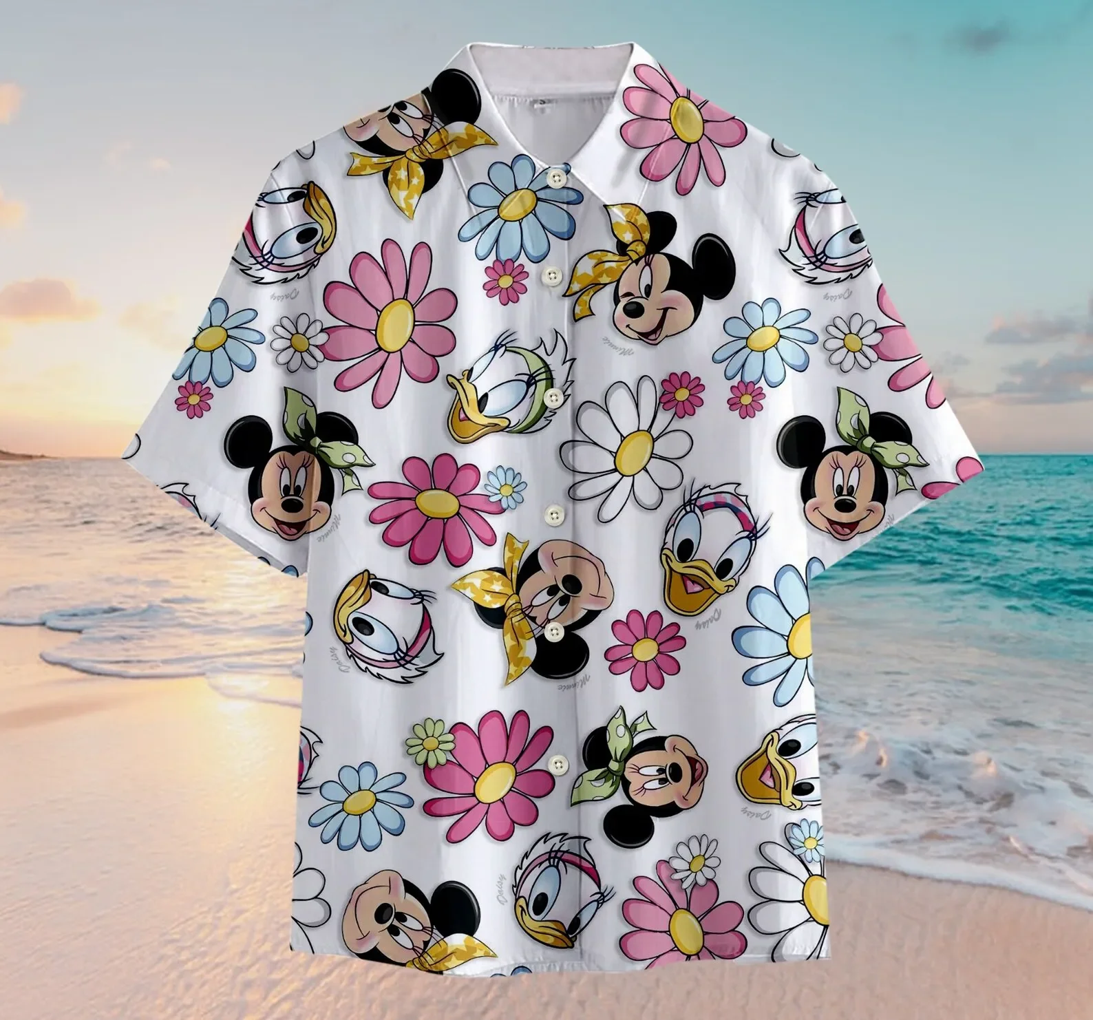Disney Land Collection Icone Camicia Hawaiana Camicia Abbottonata Da Uomo Mickey Minnie Camicia Hawaiana Camicia A Maniche Corte Da Spiaggia Di Moda