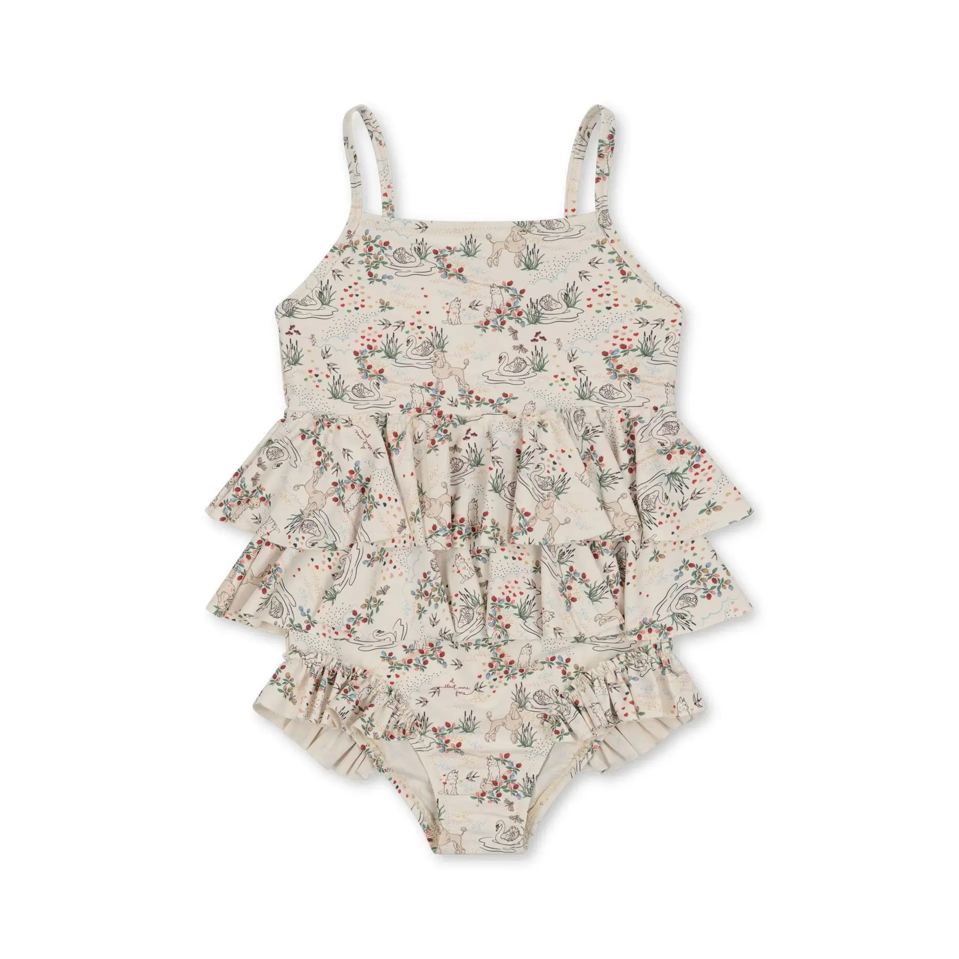 Kids Swimwear 24 Summer Girls Beach Swimsuit Girls Split Suspenders Swimsuit One-piece Swimsuit Boys Swim Trunks Beach Pants