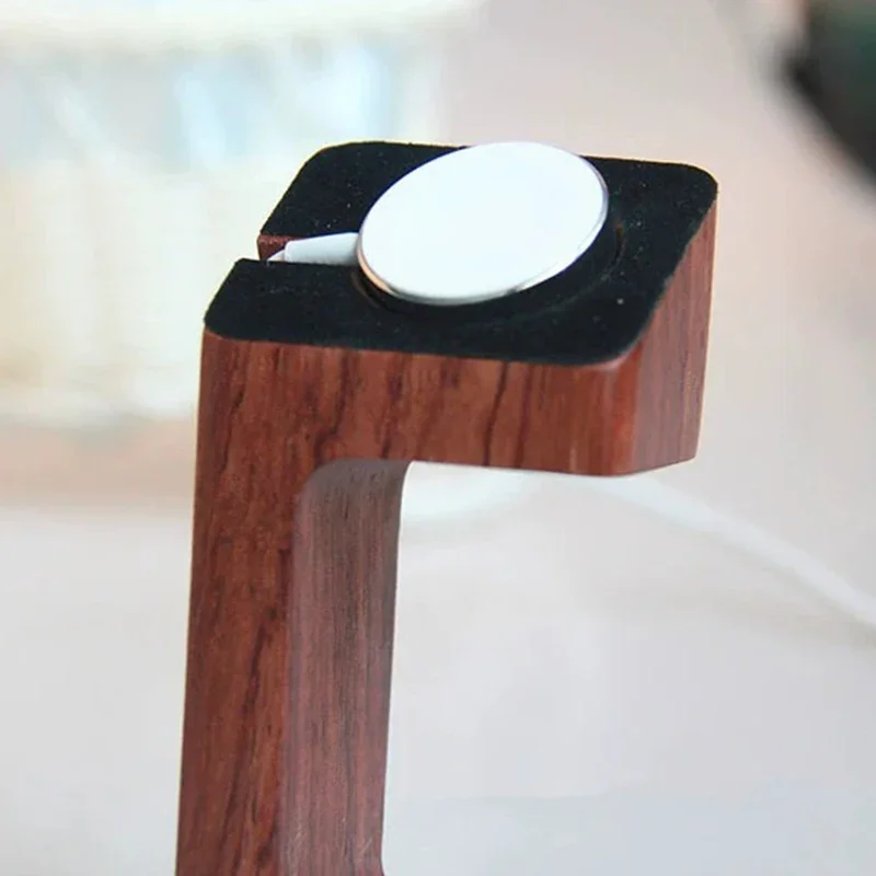 Wooden Apple Watch Charger Stand Smartwatch Desktop Holder Charging Station Wrist Watch Base Original Apple Bracket Accessories