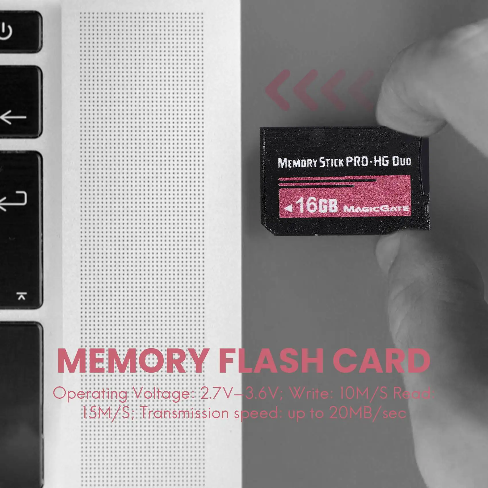 Memory Stick Da 16Gb Ms Pro Duo Hx Flash Card Per Fotocamera Sony Psp Cybershot