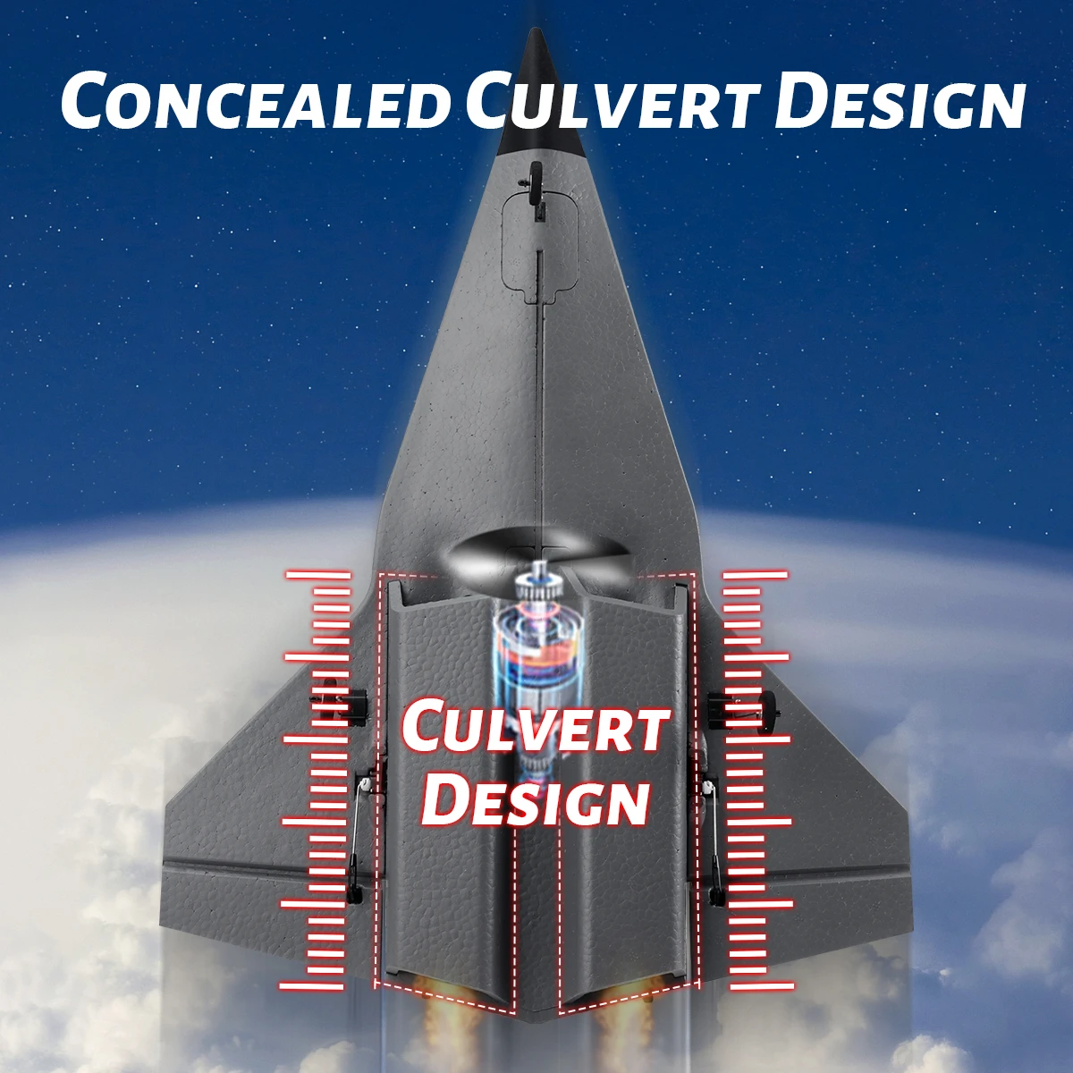 SR72 RC Plane 2.4G 4CH RC Fighter With Concealed Culvert