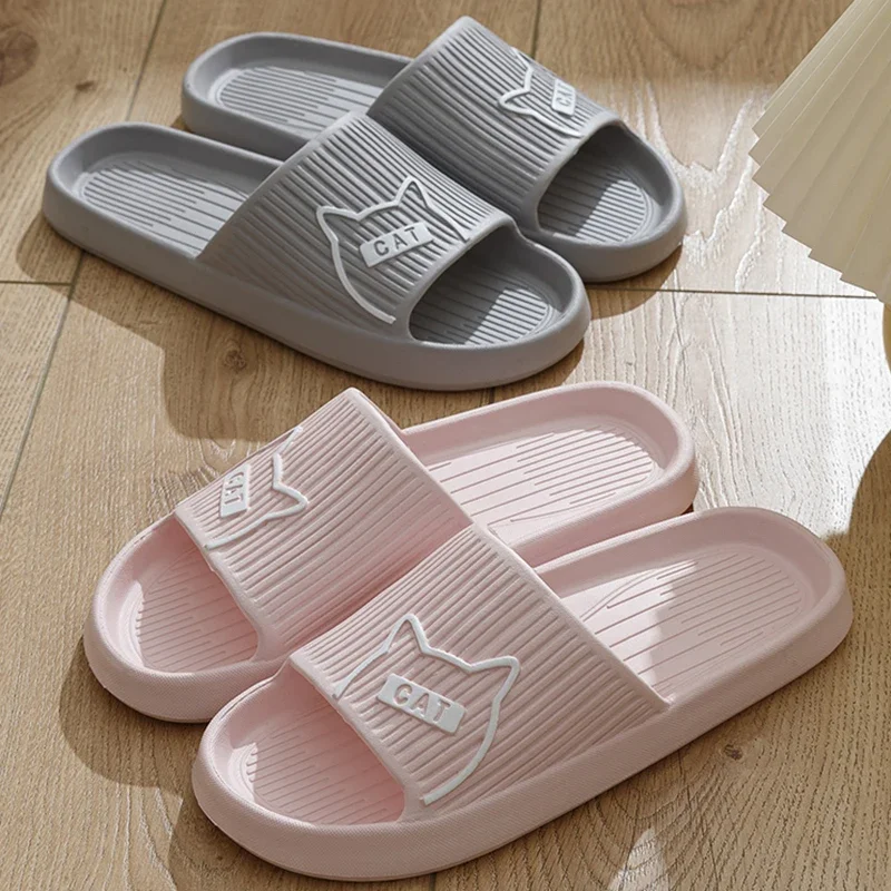 Fashion Cartoon Couple Non-slip Flat Slides Summer Lithe Sandals For Women Men Slippers Ladies' Home Shoes Indoor Flip Flops women slippers women flip flops flip flops women sandals men slippers
