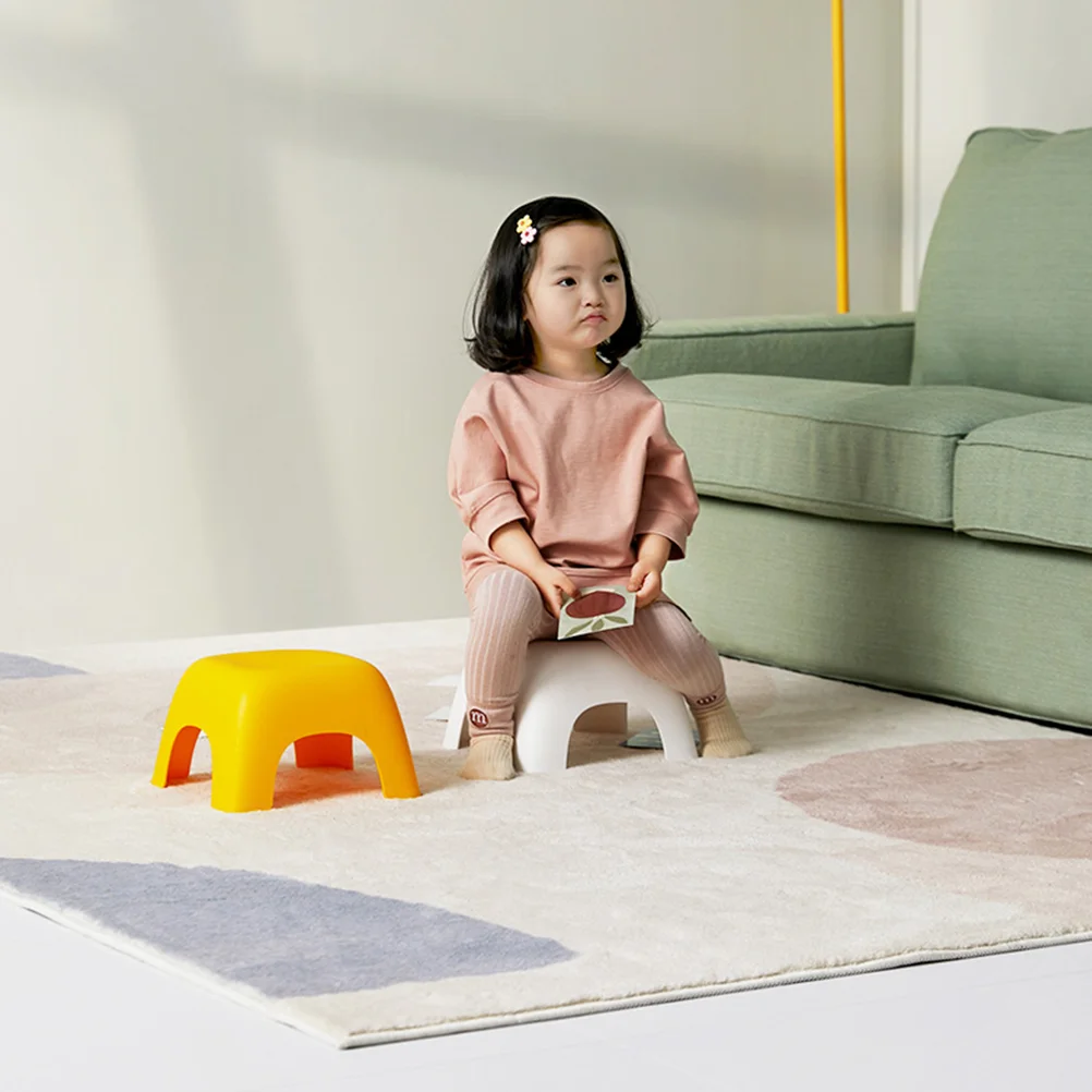 Portable Plastic Kids Stool Children Footstool Stackable Shoe Changing AntiSkid Furniture Sturdy Safe Home Office