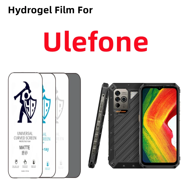 

Гидрогелевая пленка для Ulefone Power Armor 13 18T 19, защитная пленка для Ulefone Note 11P 12P 13P Armor X8 X10, матовая, 2 шт.
