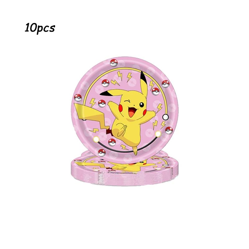 Pokémon Pikachu Pink Kawaii Birthday Party Decoration para Crianças, Figura  Anime, Louça, Toalha de Mesa, Pano de fundo, Baby Shower Supplies -  AliExpress