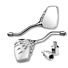 

1PCS ABS Plastic Shell General Motorcycle Scooter Rearview Mirror Modification Skull Craw Shadow Rearview Mirror Pair 8mm 10mm