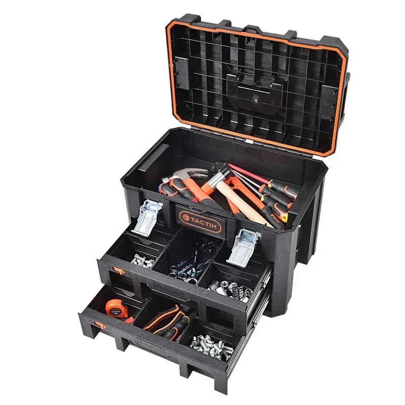 Large Plastic Material Toolbox Multifunctional Storage Box Portable Professional Hardware Tools Portable Organizer Accessory 4