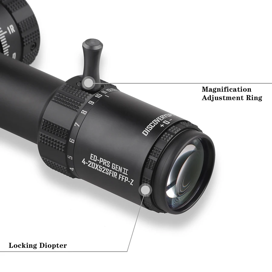 Discovery ED GENII 4-20X52SFIR Tactical Sight First Focal Plane Riflescope Illumination Reticle Zero Stop Function Optical Sight