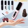 Cordless Hair Straightening Brush Straightener Rechargeable Hot Brush