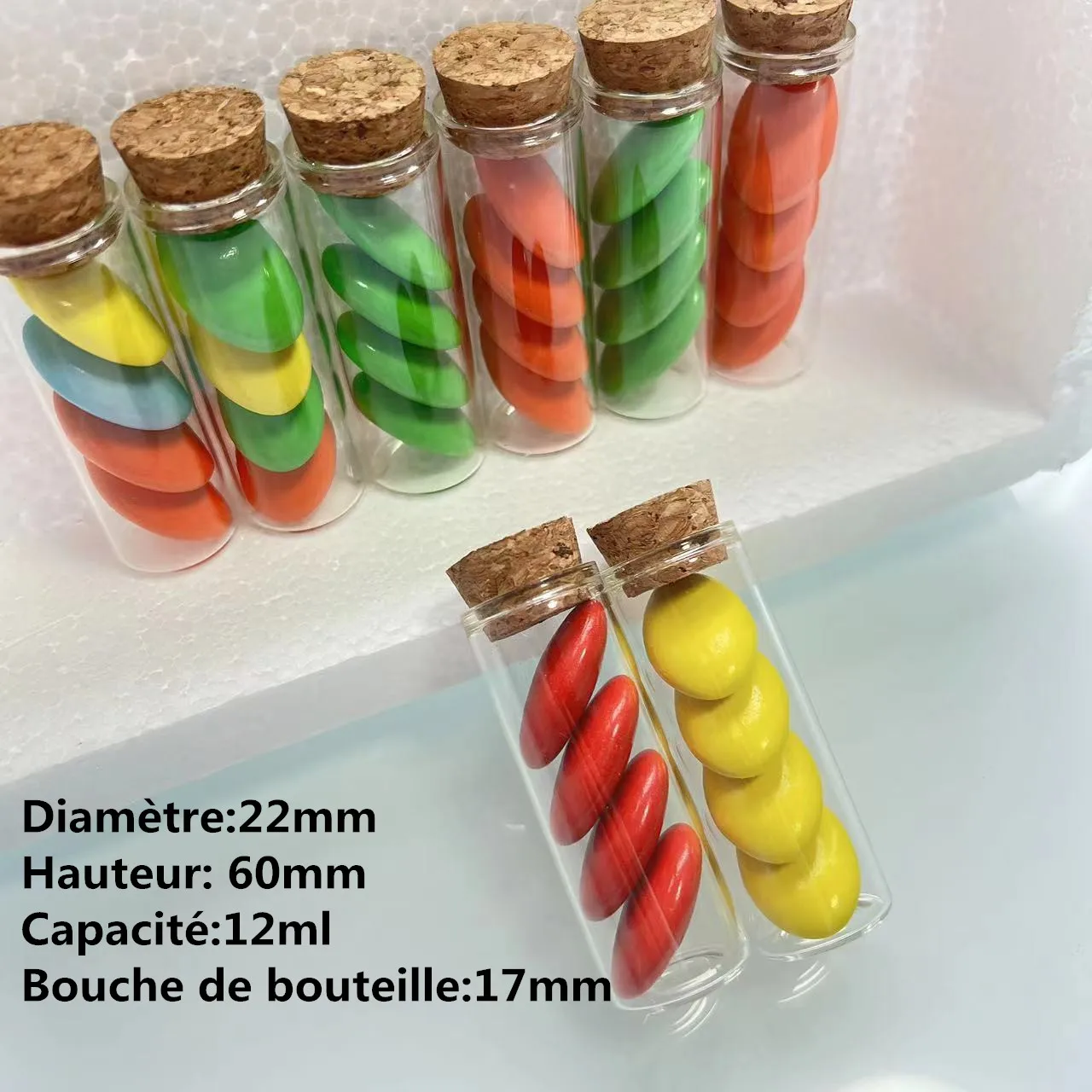 54pcs/108pcs/ Wedding Dragees Glass Jar 17*22*60mm12ml Dragees Glass Test Tube Marriage Dragees Glass Bottle Wedding Gift Crafts 3