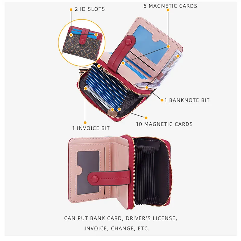 Women Wallets Luxury Card Holder Coin Pocket Brand Female Purses Zipper Women's Wallet Baellery