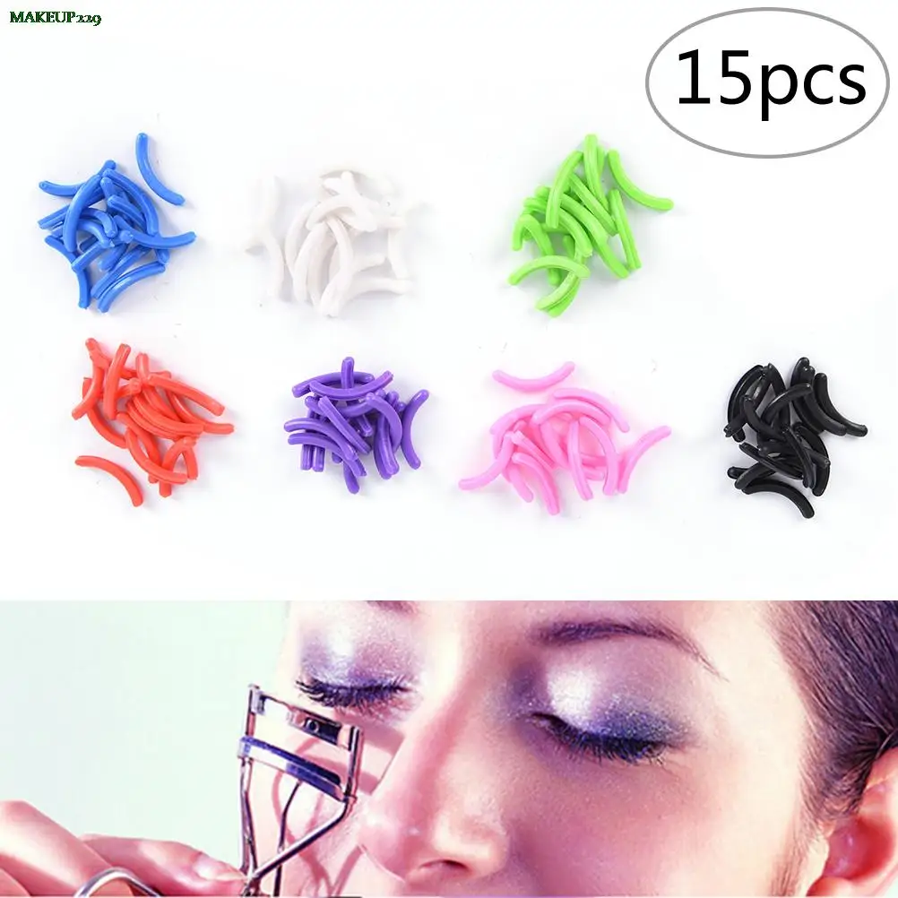 Replacement Eyelash Curler Plastic Refill Rubber Pads Eyelash Curler Beauty Tool 7 Styles 15pcs/set