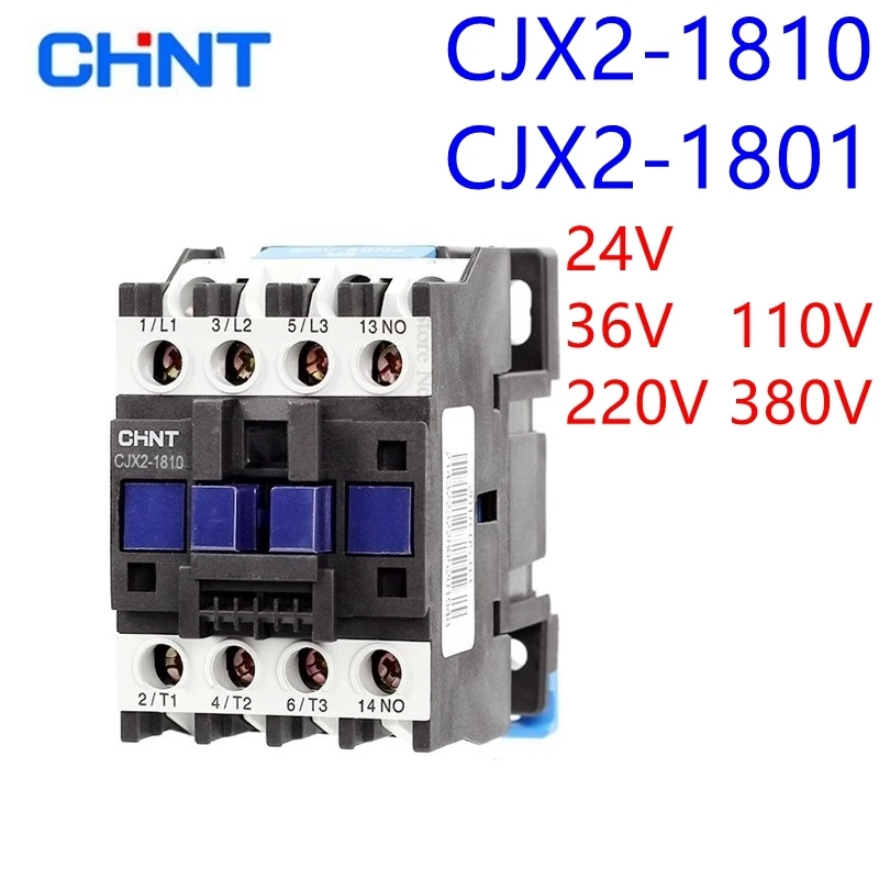ACコンタクタ Cjx2-1810 1801 プルーフ 三相 24V 36V 48V 110V 220V 380V 1個( コンタクタ CJX2-1810 AC。コンタクタ 220V 50Hz コイル 18A 三相 3ピン 1No.産業用電気