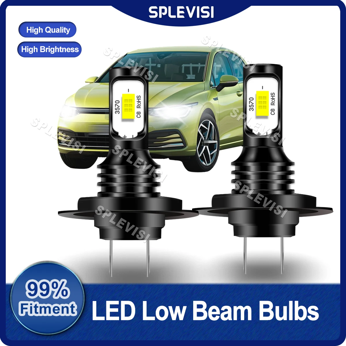

SPLEVISI LED Headlight H7 Low Beam Compatible For VW Golf MK7 2013 2014 2015 2016 2017 2018 2019 2020 Replace Front Light