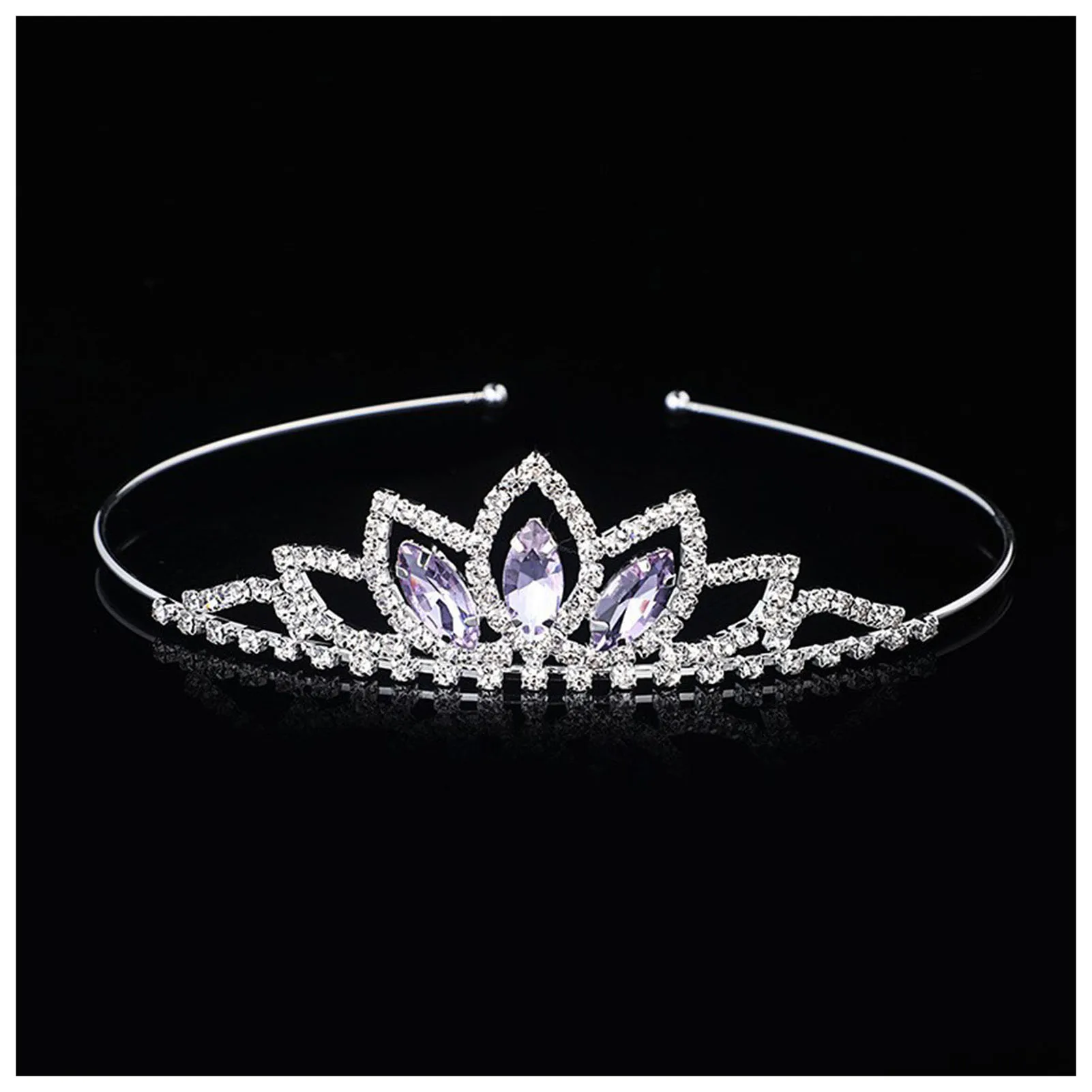 Woman Crown Baroque Headdress Stable Round Crown Party Performance Prop for Stage Performance School Ball