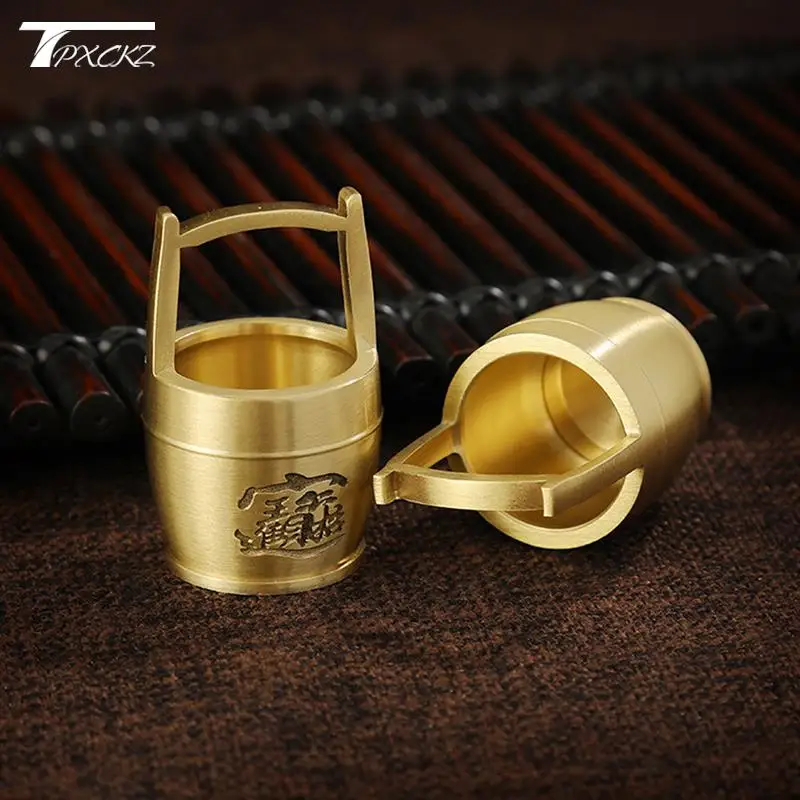 Ведерко из чистой латуни с золотым орнаментом, без листьев, удачи, поделка фэн-шуй, украшение для дома, настольное украшение, подарок Ведерко из чистой латуни с золотым орнаментом, без листьев, удачи, поделка фэн-шуй, украшение для дома, настольное украшение, подарок