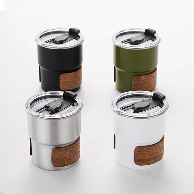 300ml Stainless Steel Coffee Mug with Lid for Outdoor Camping coffee cup,coffee mug