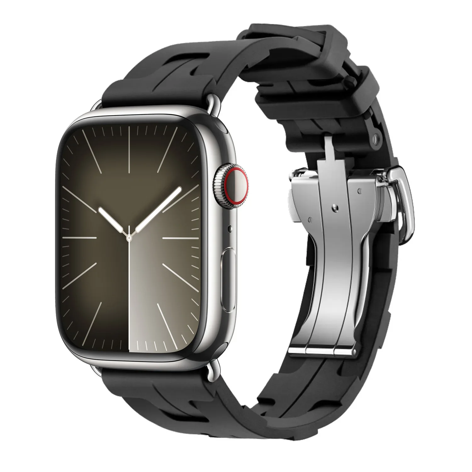 Kilim Single Tour Silicone Watch Strap with Logo and Folding Buckle