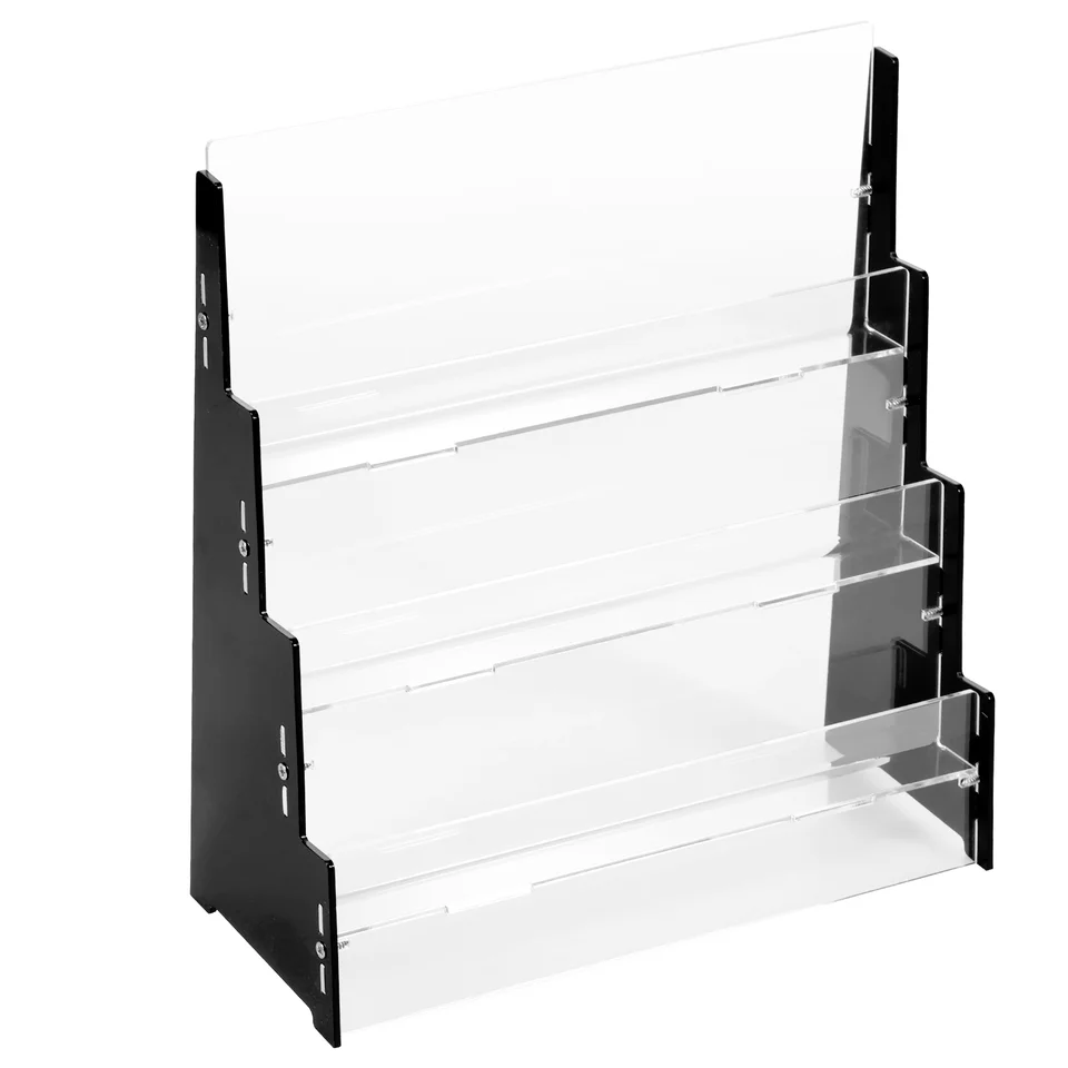 Lot De 2 Présentoirs Transparents à 3 Étages Pour Cartes (Postales, Pokémon, Etc.) - Plastique PET, Assemblage Clip