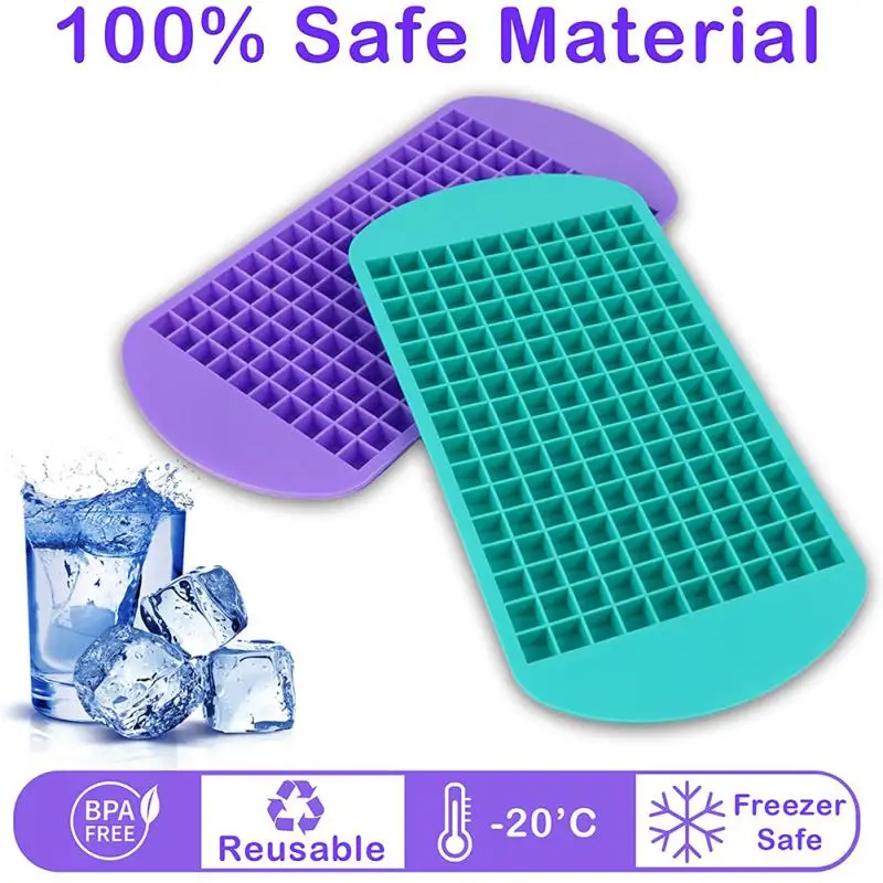 Ice Maker Mold 160 Grids Mini Small Ice Cube Tray Frozen Cubes Trays  Silicone