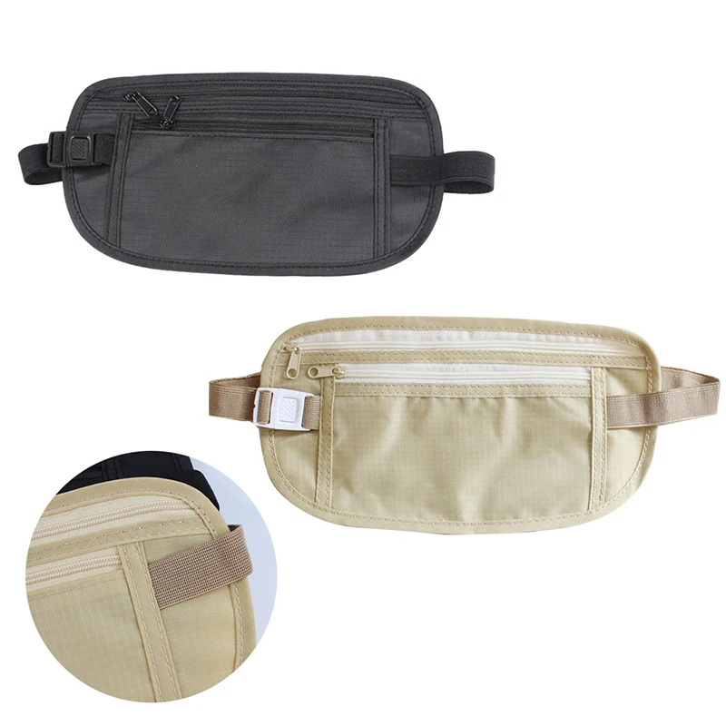 ★ ▲ 1PC Marsupio da viaggio invisibile, marsupio per passaporto, borsa porta soldi, portafoglio di sicurezza nascosto, borsa casual per uomo e donna