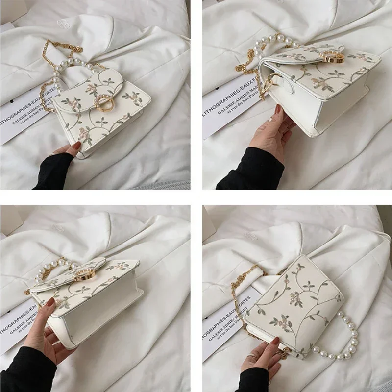 NEWEST Shell Beads Bags Fashion Sweet Bag Women's Handbags Lace Wedding Chic Lady Chain Women Shoulder Crossbody Bag