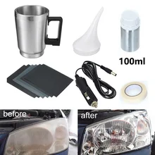  Car Headlight Lens Restoration Kit Headlamp Lens Restore Oxidation Yellow Scratch Vague Restore Polishing Cleaning Tools 