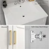 Bathroom Vanity with Ceramic Sink, Bathroom Vanity Cabinet with 2 Doors, 24 Inches Wooden Bathroom Sink Cabinet 4