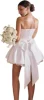 Customized Pleated Satin Short Wedding Dresses Sleeveless Strapless Mini Bridal Gowns With Detachable Bow A Line Cocktail Gowns 6
