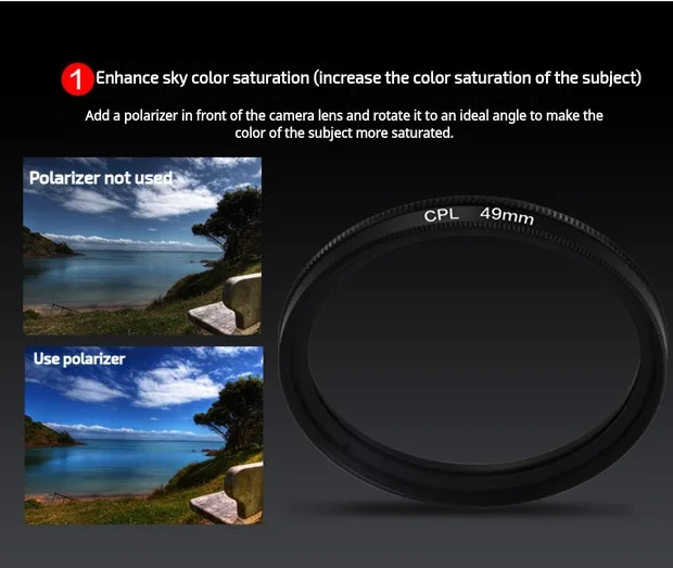 CPL Lens Filter Circular Polarizing Filter 37mm Clip Compatible Most Smartphones CPL Lens Optical Glass