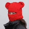 Korean Y2k Solid Color Pullover Balaclava Hat Winter Outdoor Hip Hop Masked Hat Warm Knitted Skull Beanie Cap for Men and Women 2