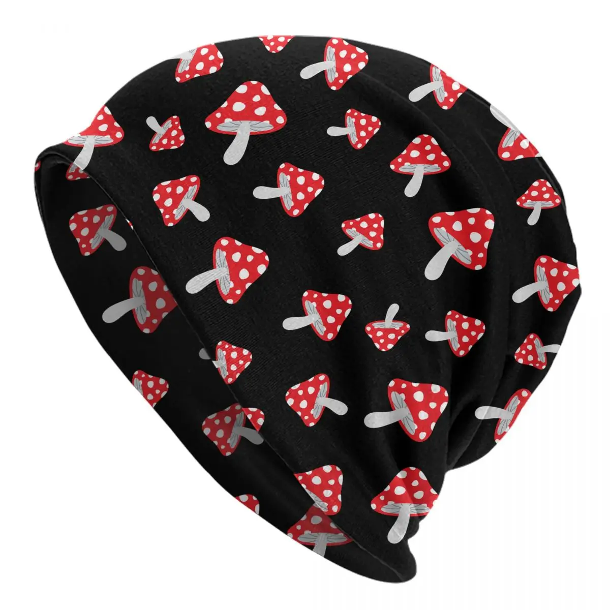 

Mushroom Skullies Beanies Hats Vintage Men Women Street Caps Warm Multifunction Bonnet Knitted Hat