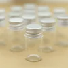 50/100 PCS/lot 22*40mm 8ml Tiny Glass Small Bottles Decorative Glass Jars Silver Screw Cap Vial Mini Containers Bottles 5