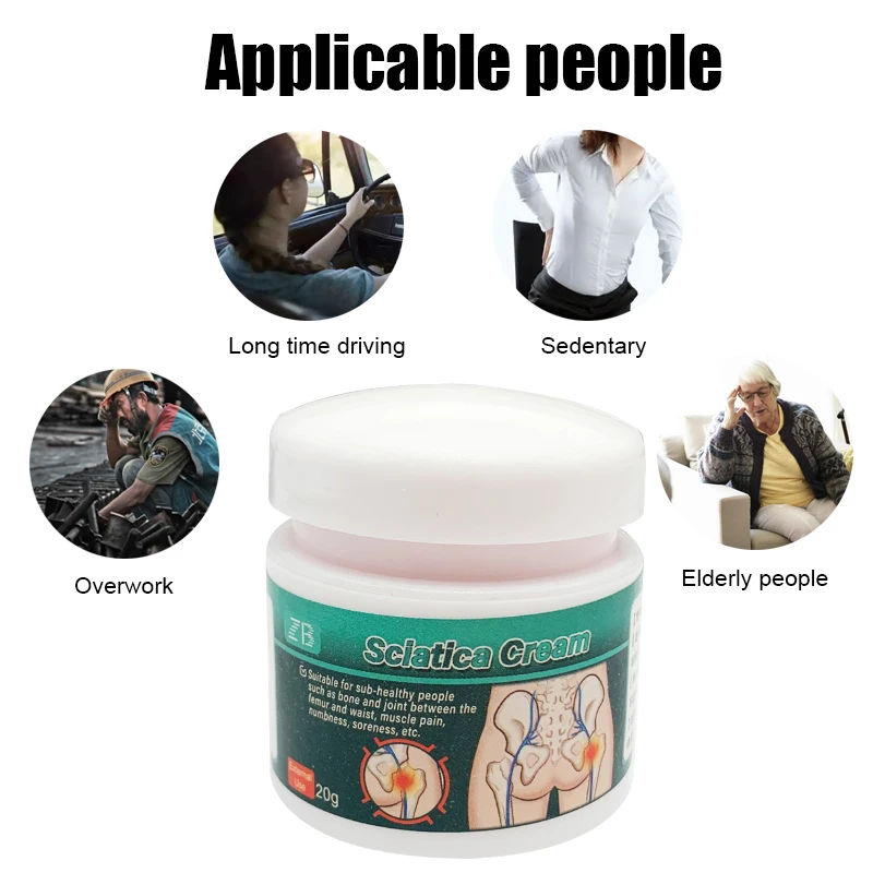 20g Sciatica Ointment Body Joint Wrist Neck Back Pain Relief Dressing Arthritis Rheumatism Lumbar Herniation Analgesic Cream knee pain relief cream pain relief cream skin care ointment