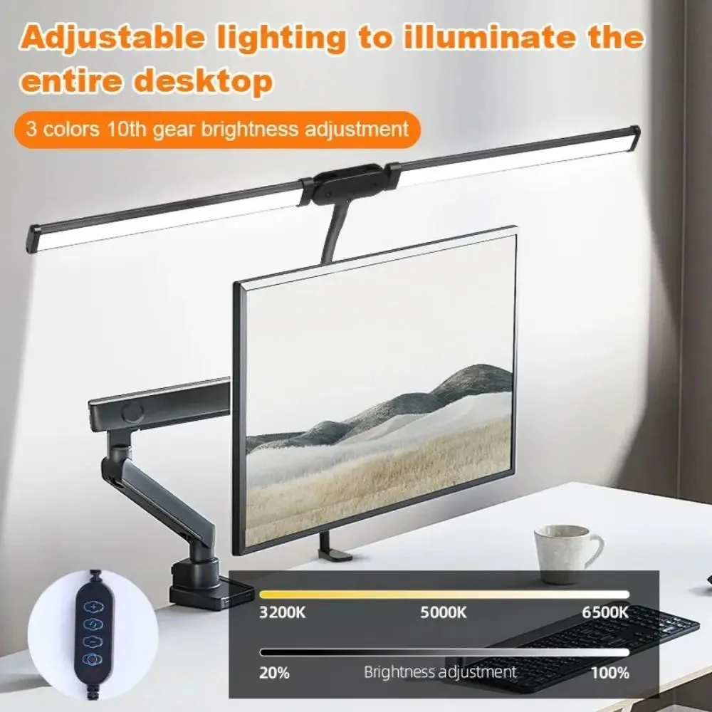 Double Head LED Clip Desk Lamp Architect Table Lamp for Home Office Lighting 3 Color Mode and 10 Dimmable Eye Protect Desk Lamps 5